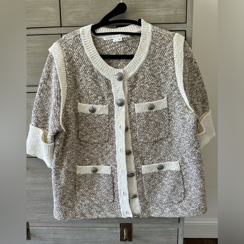 VERONICA BEARD SHORT SLEEVE SWEATER JACKET
